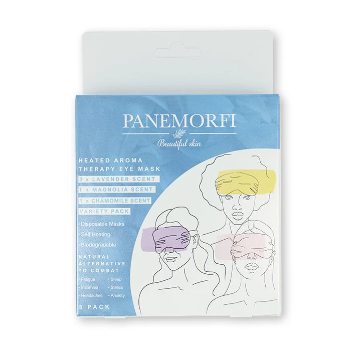 Panemorfi Variety Pack Aroma Therapy Heated Eye Masks 5Pc