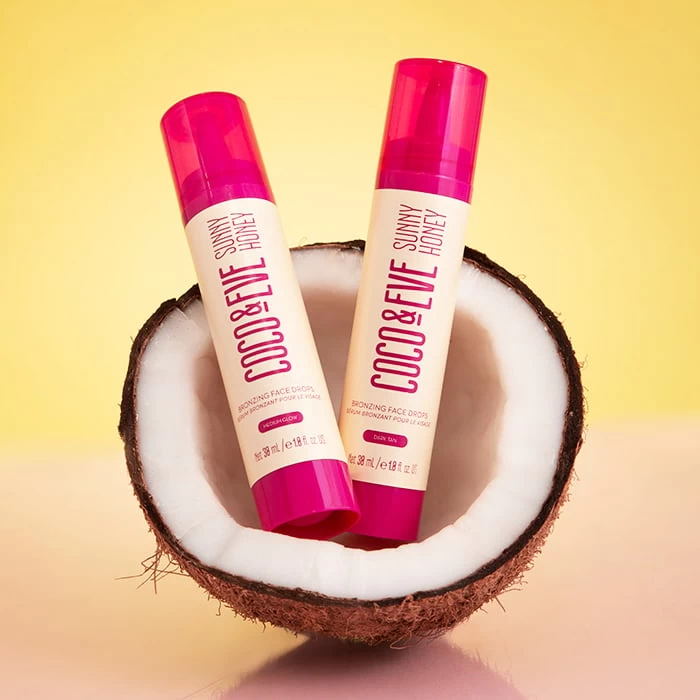 Coco & Eve Sunny Honey Bronzing Face Drops Dark Tan 30ml - Image 3